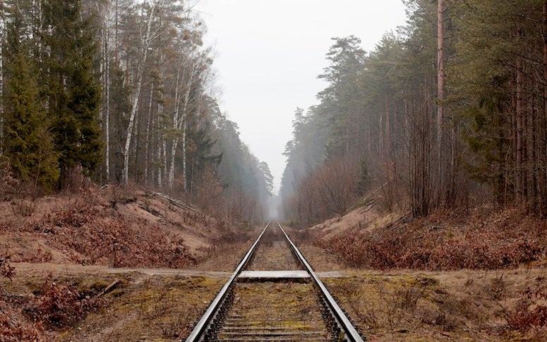 En images : sur les rails qui transportaient les déportés vers les camps d'extermination nazis