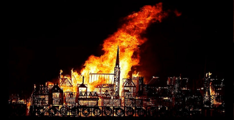 En images : Londres commémore le grand incendie de 1666