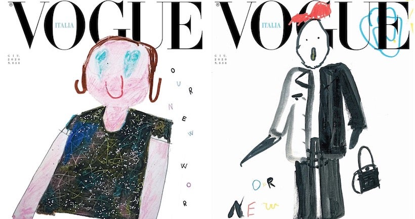 Vogue Italia a demandé à des enfants de dessiner leurs couvertures du numéro de juin