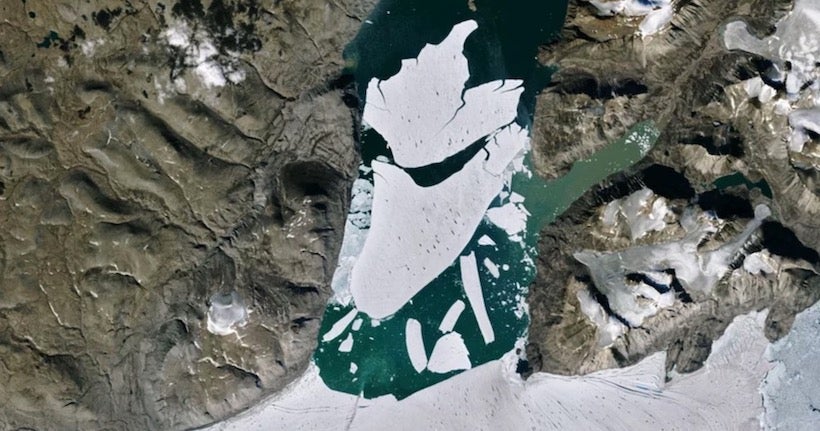 Deux photos d'un même glacier prises à 34 ans d'écart alertent sur l'urgence climatique