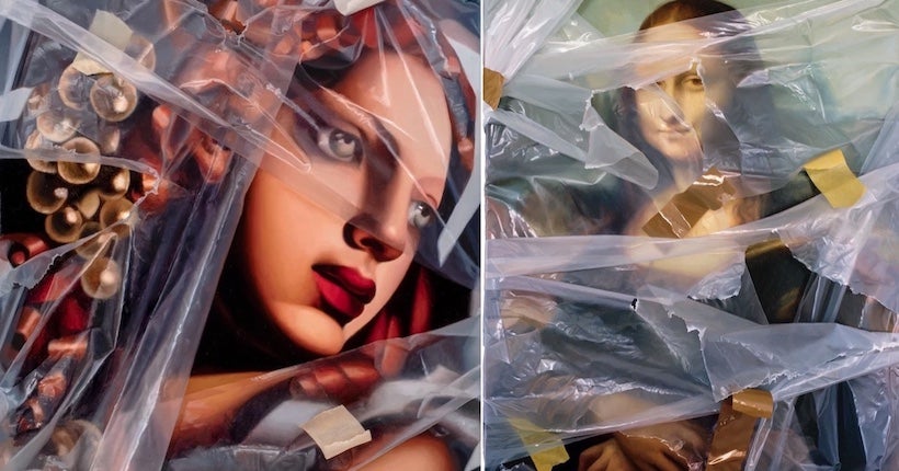 Des illusions hyperréalistes d’œuvres emballées dans du plastique troublent nos sens