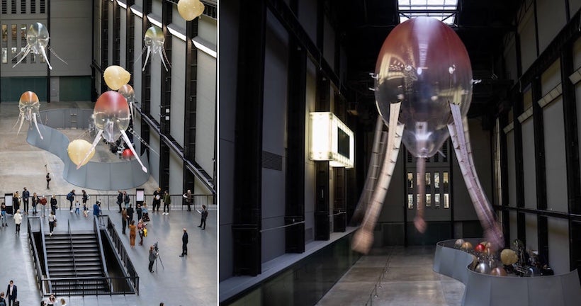 Des "pieuvres" géantes attirées par la chaleur humaine investissent le Tate Modern