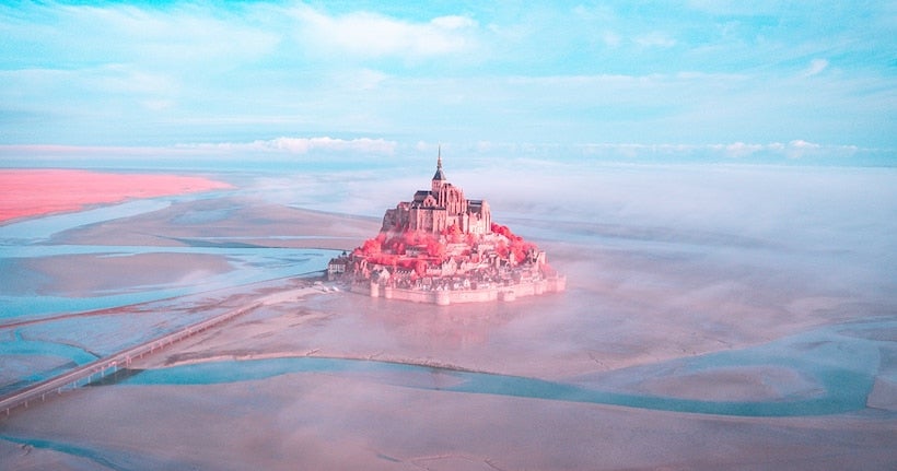 La France devient rose bonbon dans les photos infrarouges de Paolo Pettigiani