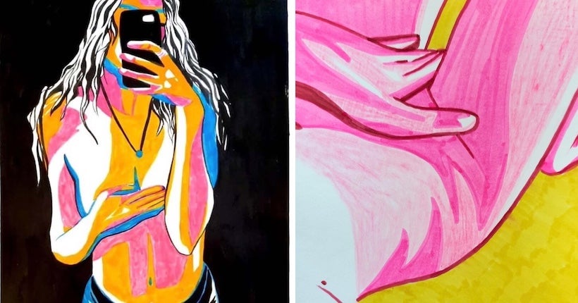 Magenta LN dessine les nudes que vous lui envoyez sur Instagram